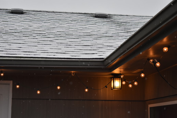 roof of house with lights