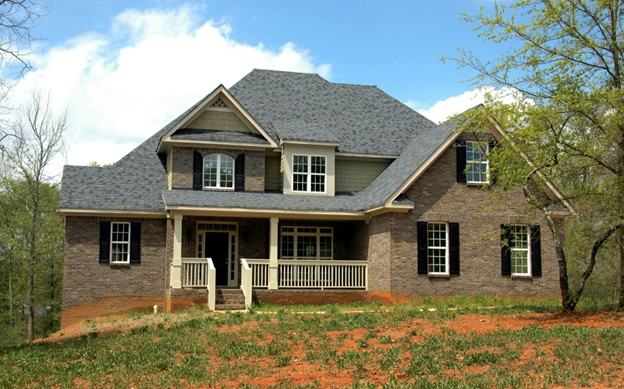 home with grey roof