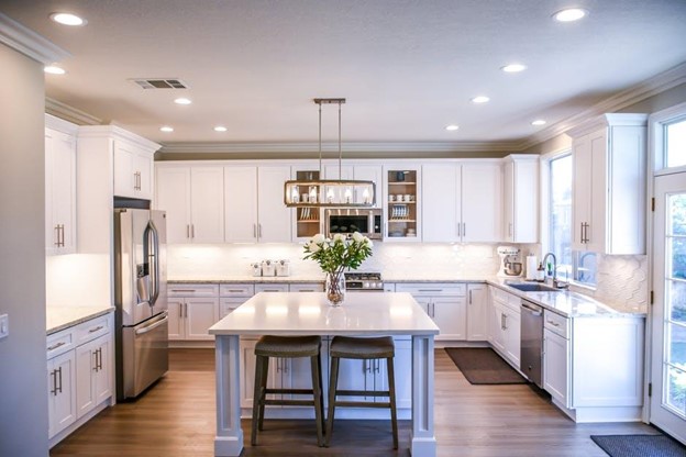 modern white kitchen cabinets