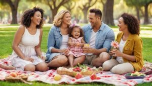 picnic on a blanket