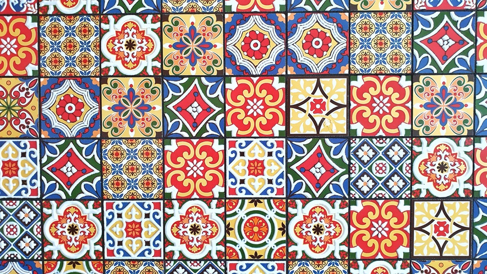 bright pattern tiles