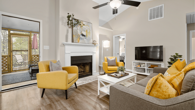 living room with modern furniture