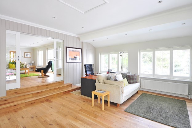 room with wood flooring