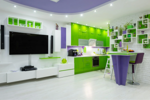 pistachio colored cabinetry