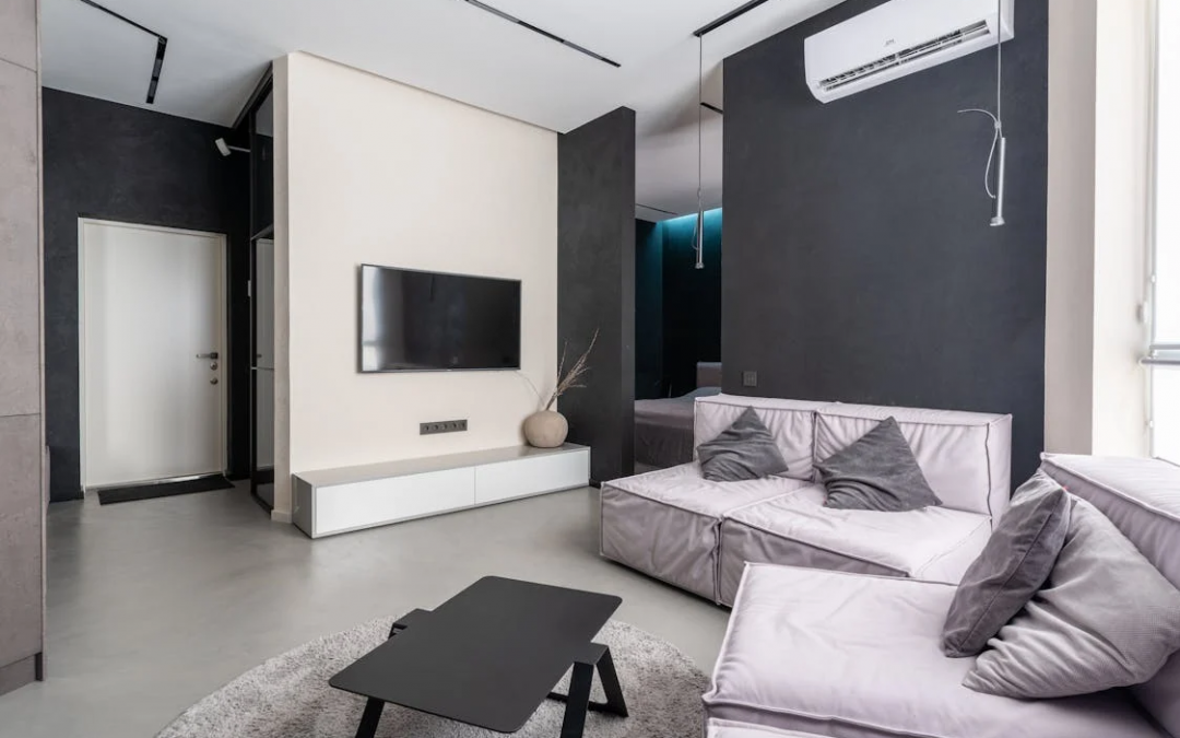 modern furniture with mini split ac