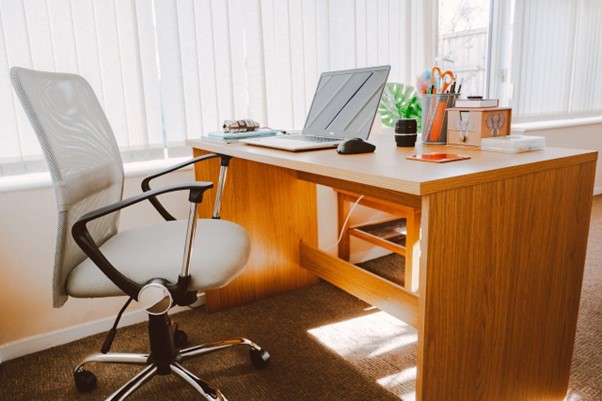 desk and office chair