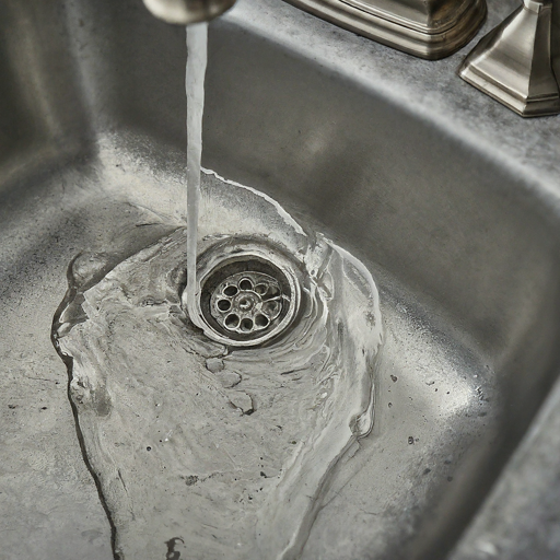 water going down sink drain