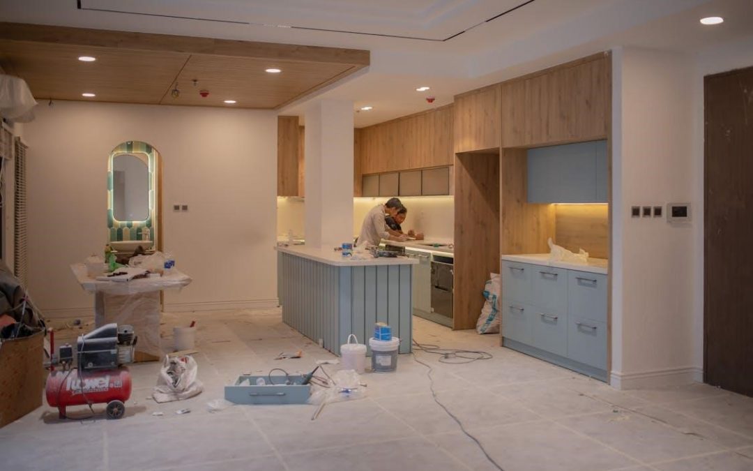 kitchen remodel in progress