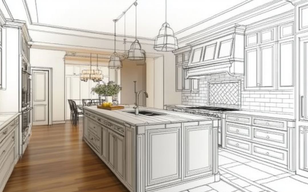 rendering of kitchen remodel