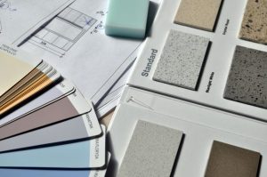 selection of paint colors and counter colors