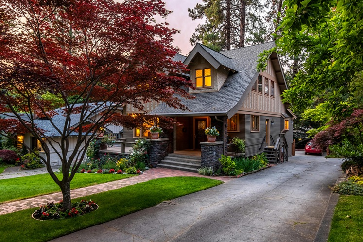 house with asphalt driveway