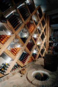 wine storage in wine cellar