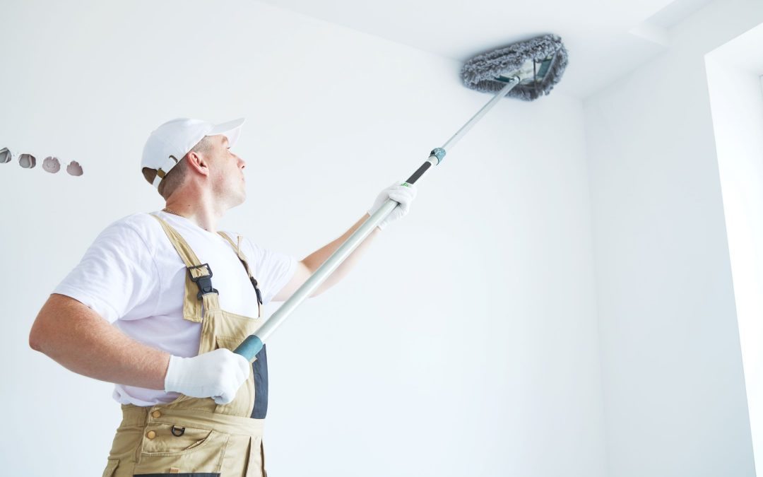 painter preparing walls for paint