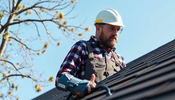 roofer working on roof