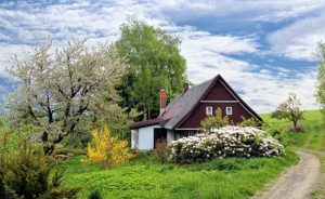 house on dirt road