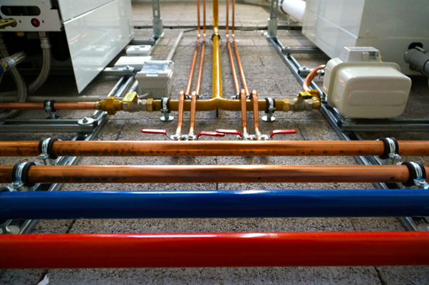 hot water piping