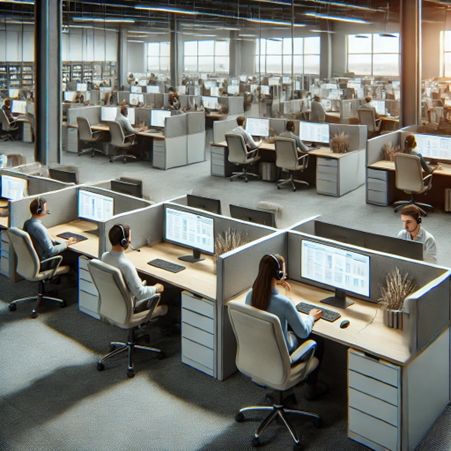 call center desk cubicles