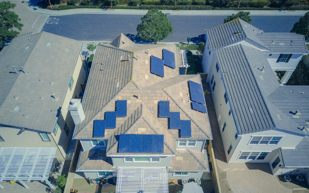 overhead shot of clean roofs