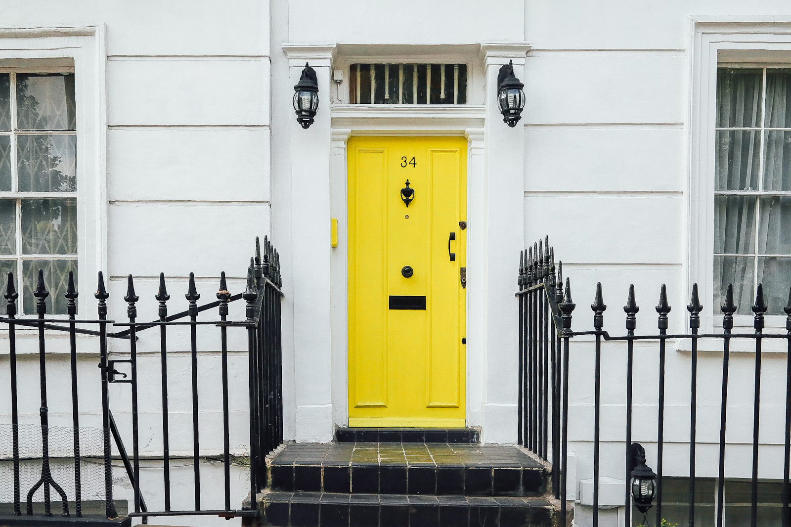 Yellow Door Home Entrance