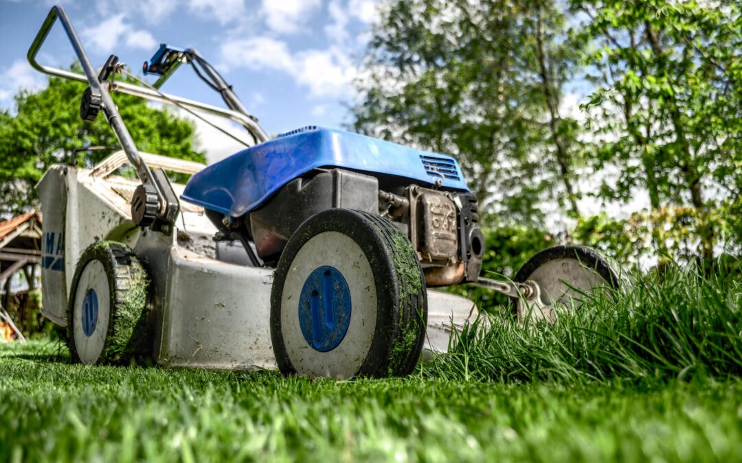 close up lawnmower