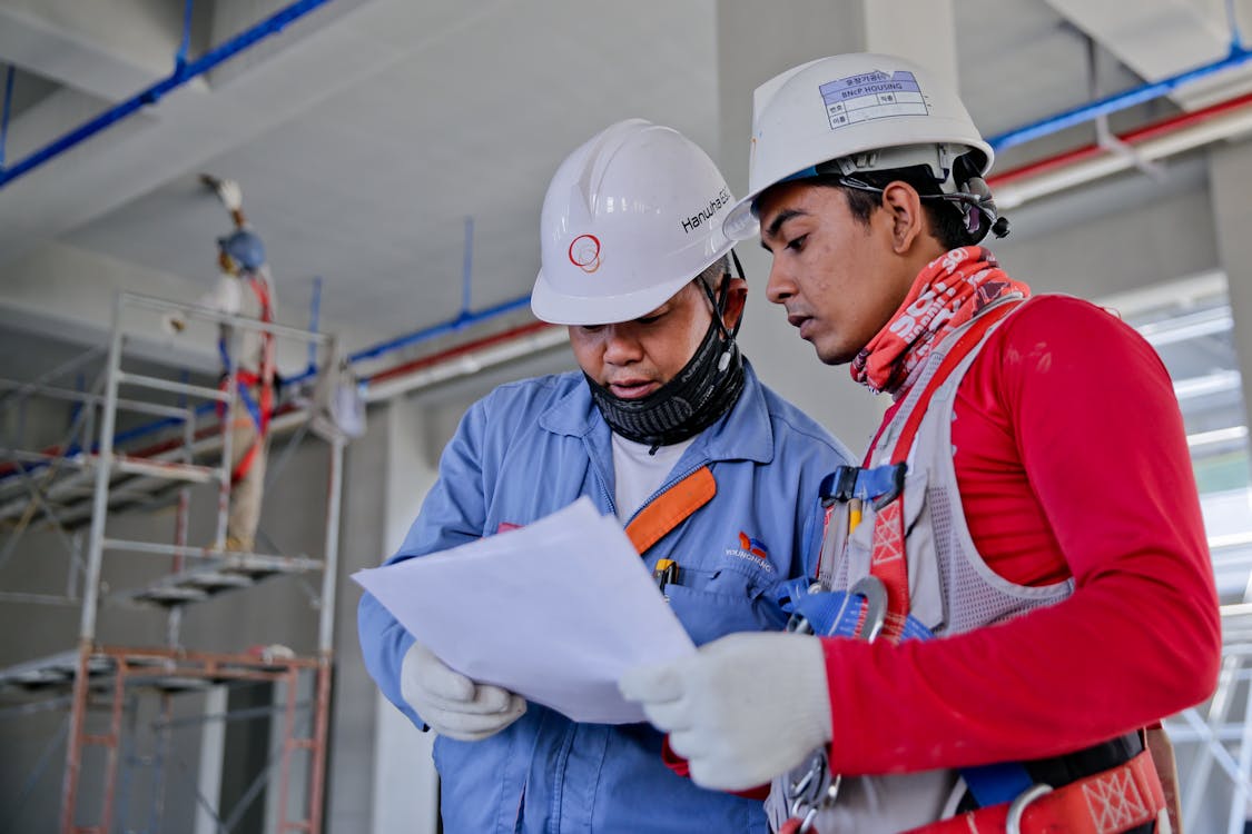 Contractors talking