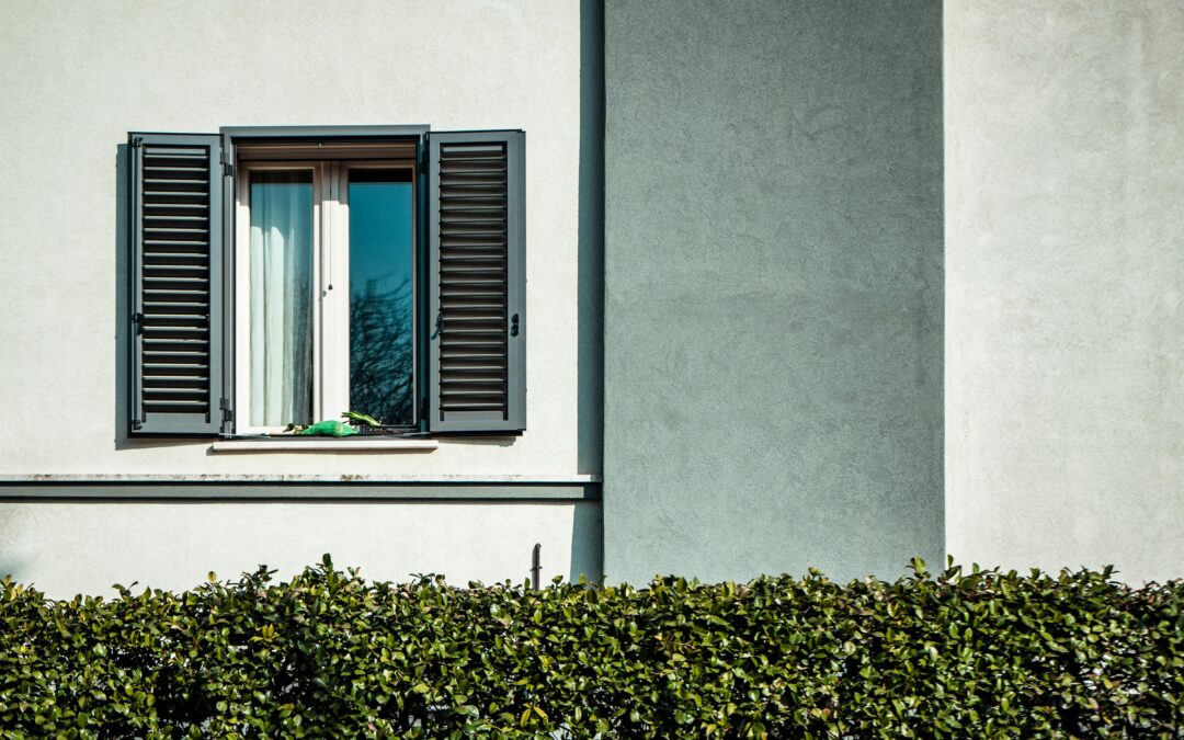 exterior window with aluminum frame