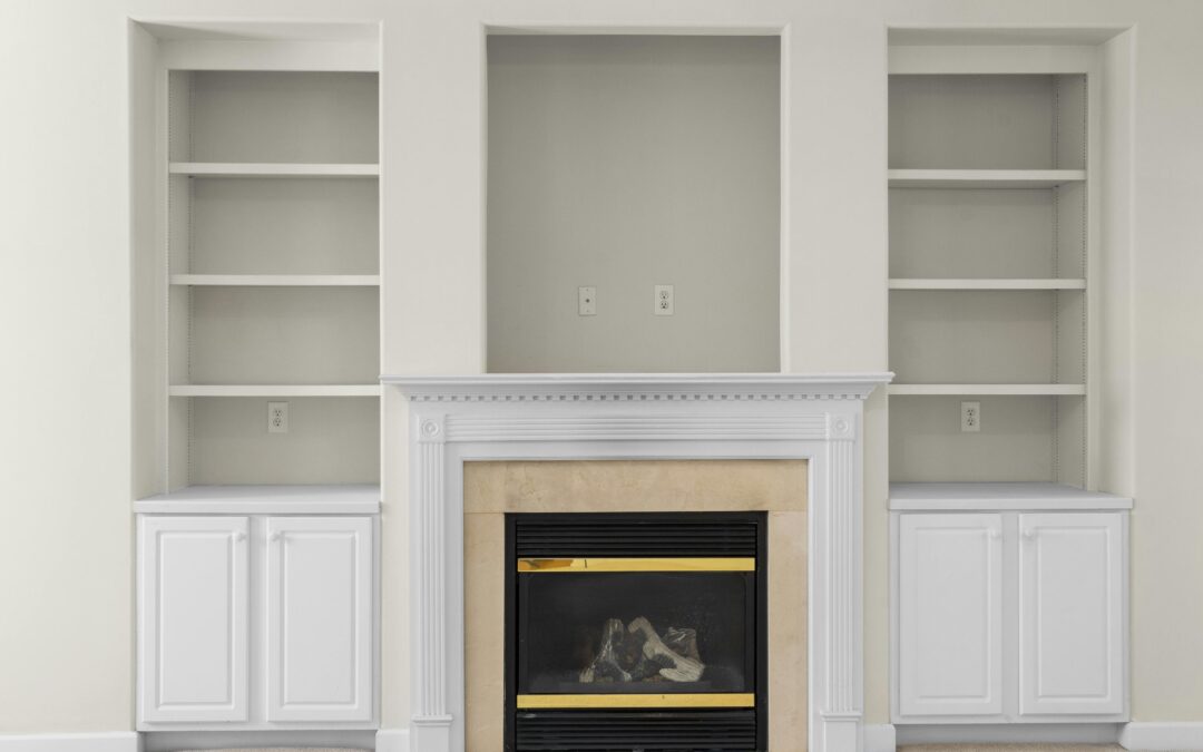 beautiful built in bookshelf