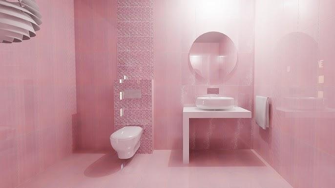 pink bathroom vanity