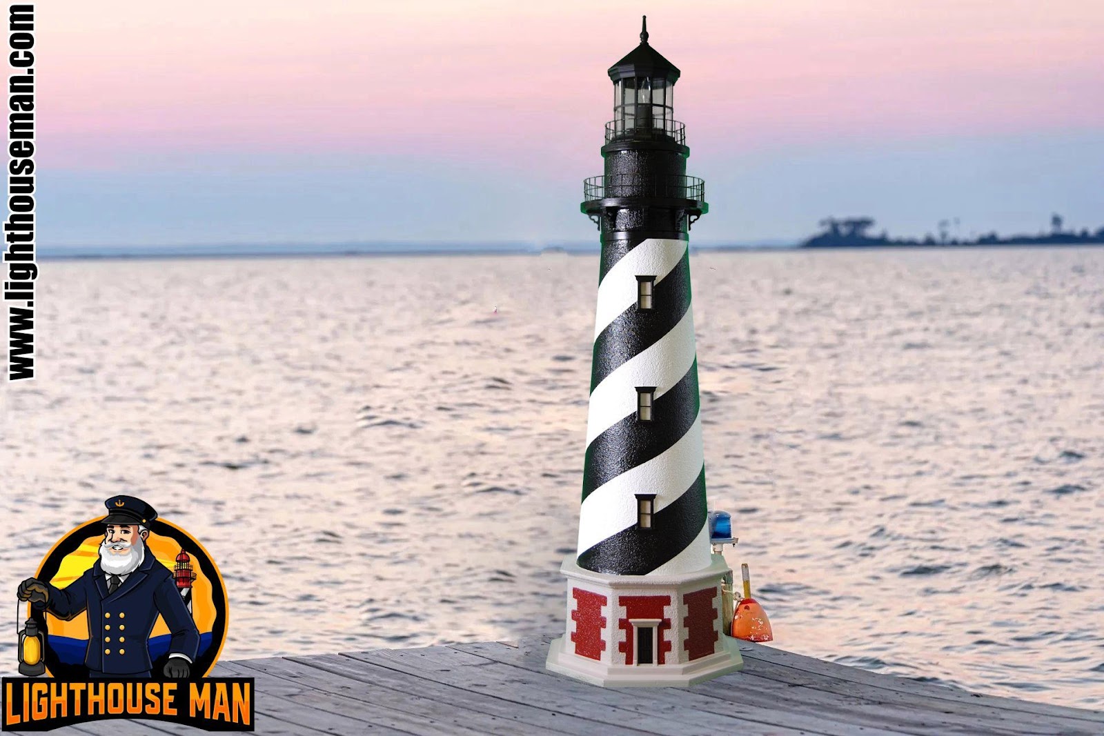 lighthouseman lighthouse on a beach