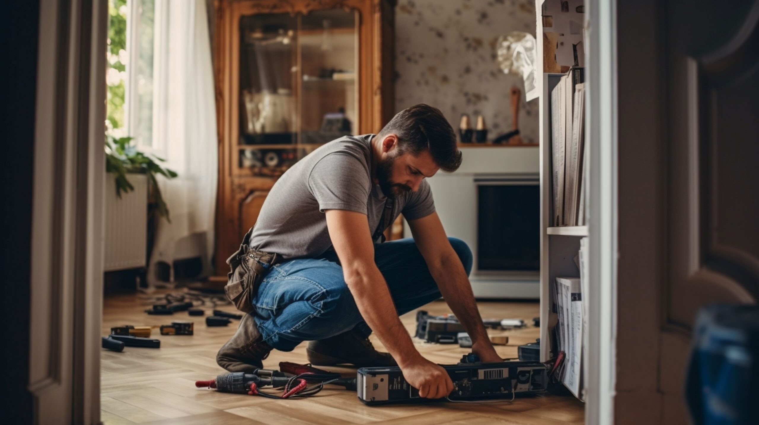 man working on pump repair