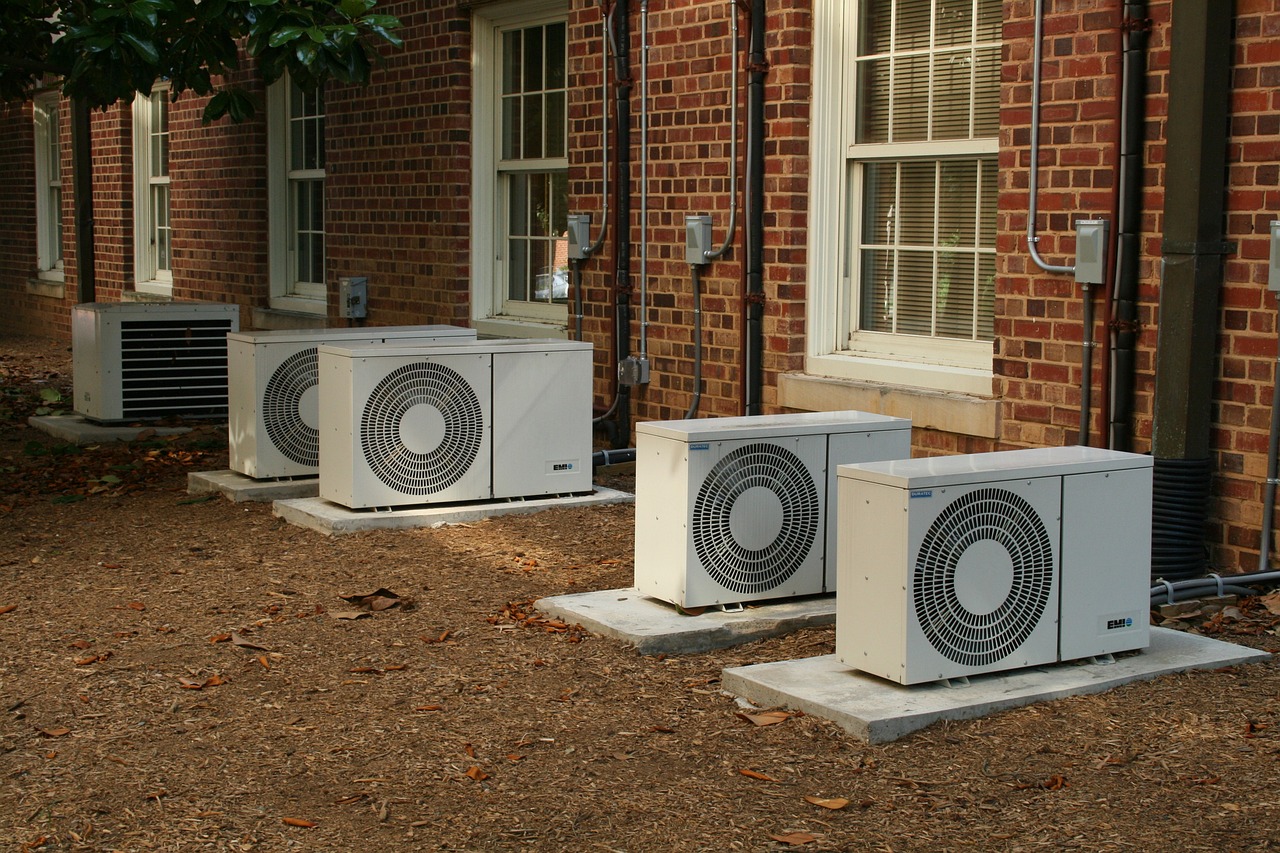 AC units outside townhouses