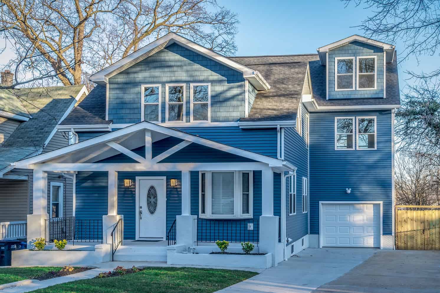 Wonderfully restored Craftsman home with horizontal lines, low-p