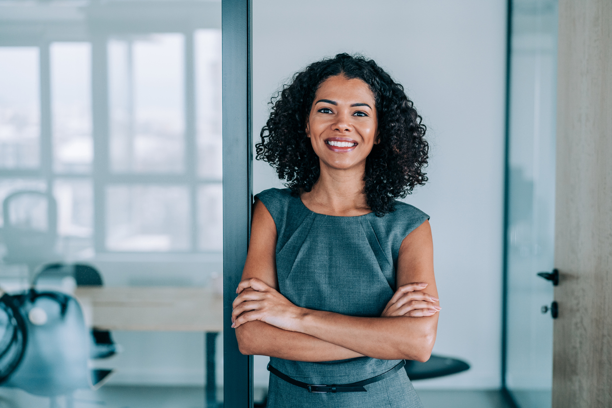 Portrait of a smiling young businesswoman. Real Estate Agent