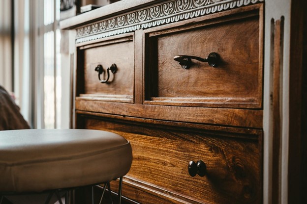 vintage-dresser vintage wooden chest of drawers