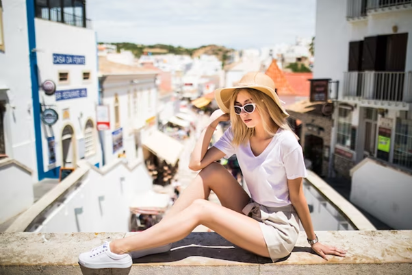 woman vacationing woman at villa on vacation